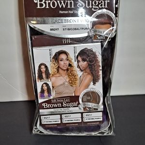 Brown Sugar lace front wig in purple & black